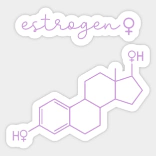 Estrogen Female Hormone Chemical Structure Sticker